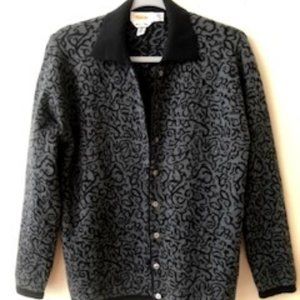 TALBOT'S DRESS CARDIGAN SWEATER MADE IN ITALY